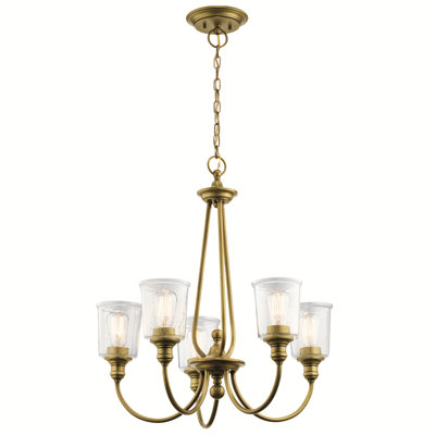 August Grove Pavon 5 Light Candle Style Wagon Wheel Chandelier August Grove Pavon 5 Light Candle Style Wagon Wheel Chandelier
